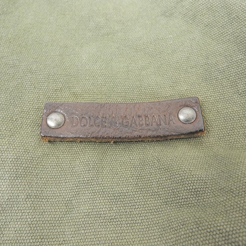 DOLCE&GABBANA ドルチェアンドガッバーナ キャンバス×レザー 2WAY ハンドバッグ レディース カーキ ハンドバッグ