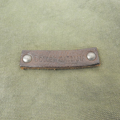 DOLCE&GABBANA ドルチェアンドガッバーナ キャンバス×レザー 2WAY ハンドバッグ レディース カーキ ハンドバッグ