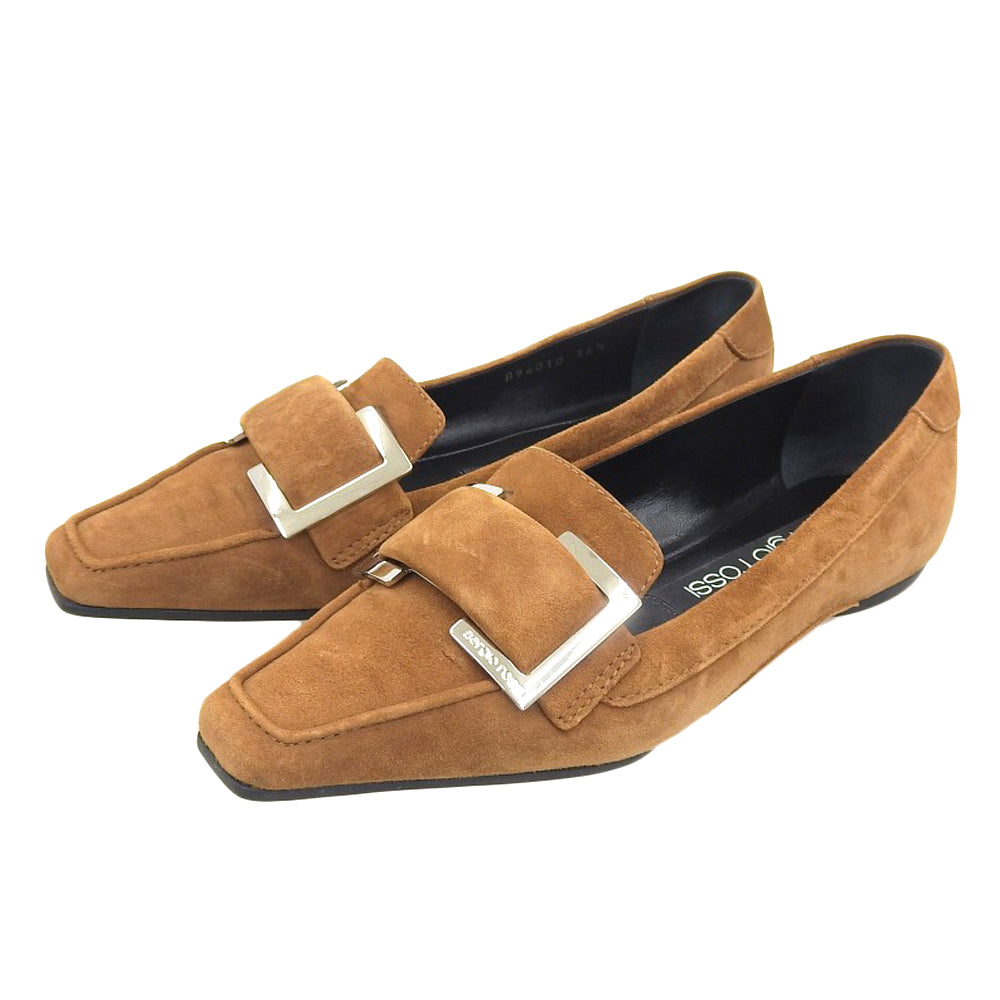 Sergio Rossi Sergio Rossi excellent condition SR TWENTY flat loafers women's shoes suede brown 36 1/2 A94010 shoes