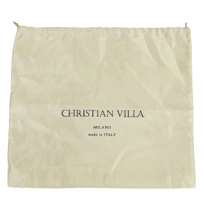 CHRISTIAN VILLA クリスチャンヴィラ 美品 パイソン柄 2WAY ハンドバッグ レディース グレー系 ハンドバッグ