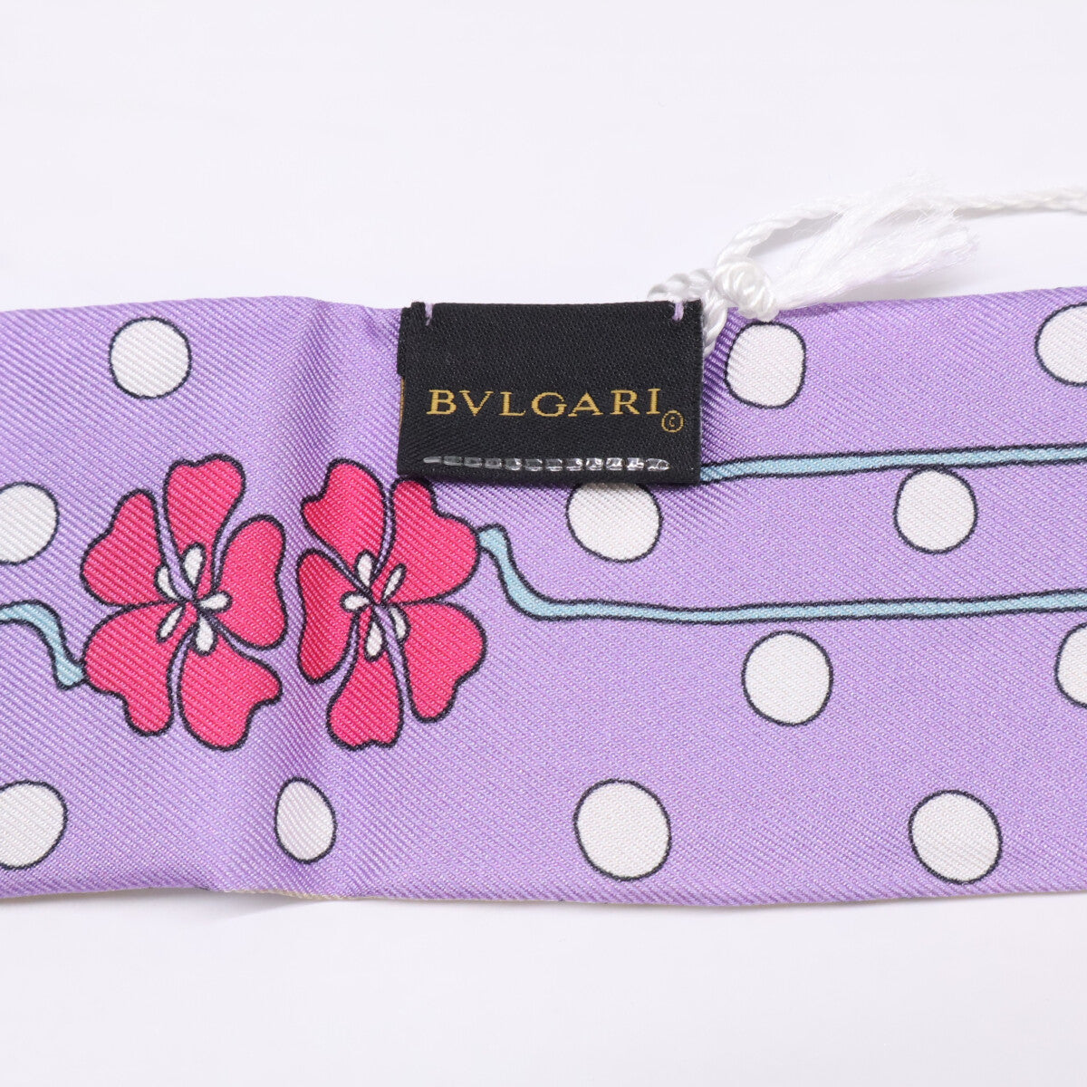 BVLGARI ブルガリ 【新品同様】シルク ミニ シェリー スカーフ