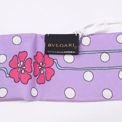 BVLGARI ブルガリ 【新品同様】シルク ミニ シェリー スカーフ