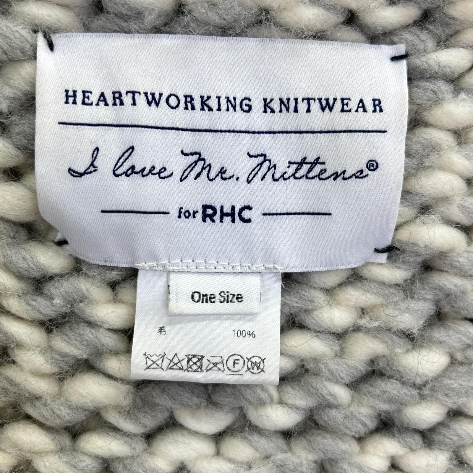 I love Mr mittens アイラブミスターミトンズ ×RHC グレー ウール ローゲージ ニットカーディガン トップス