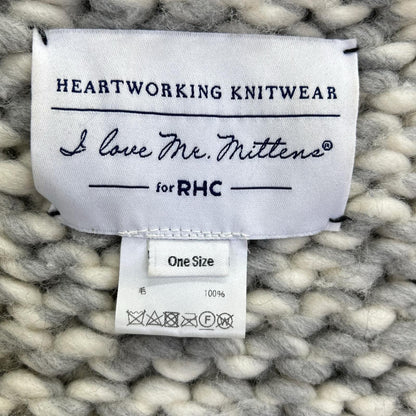 I love Mr mittens アイラブミスターミトンズ ×RHC グレー ウール ローゲージ ニットカーディガン トップス
