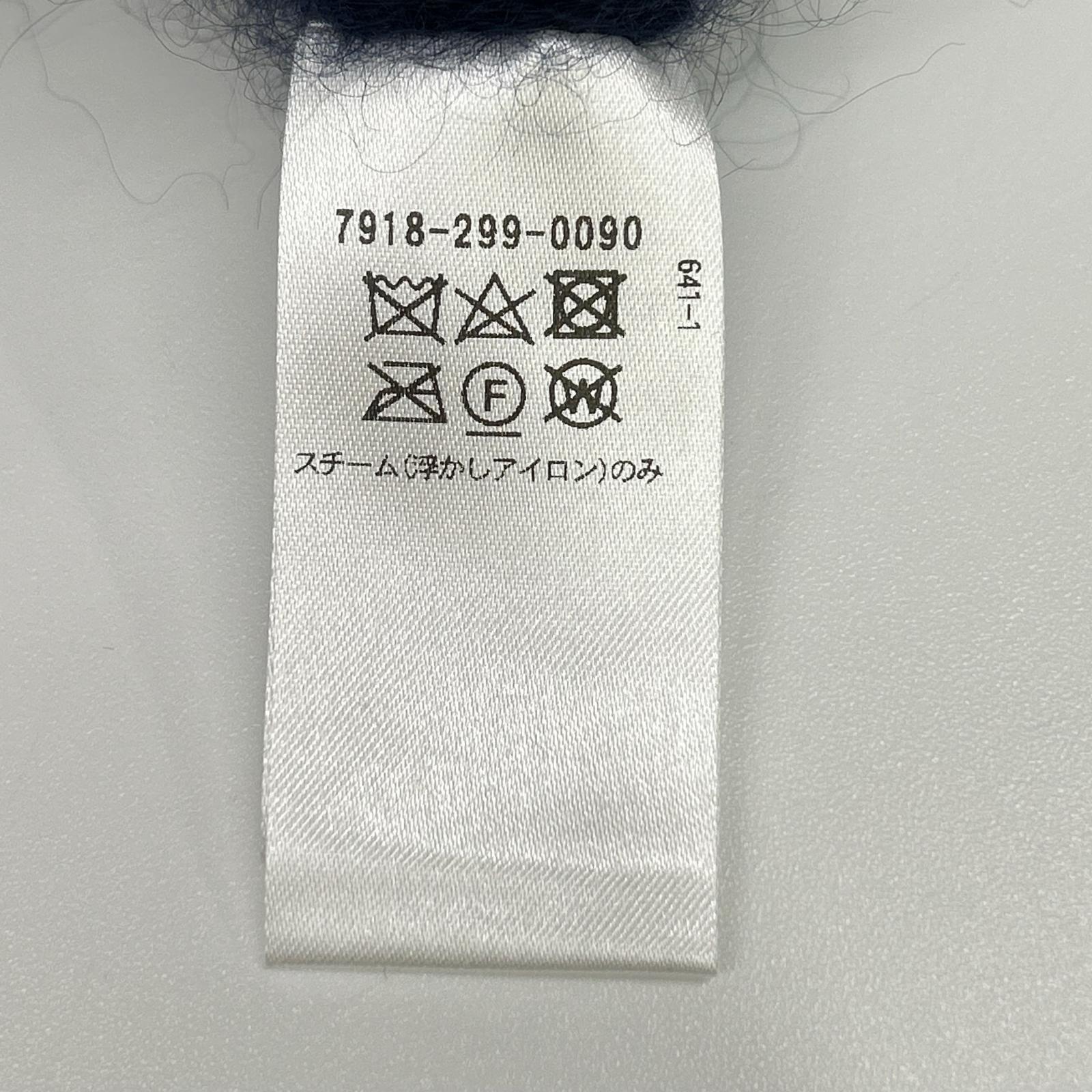 BLAMINK ブラミンク ネイビー 7918-299-0090 カシミヤファー7G Vネックベスト トップス