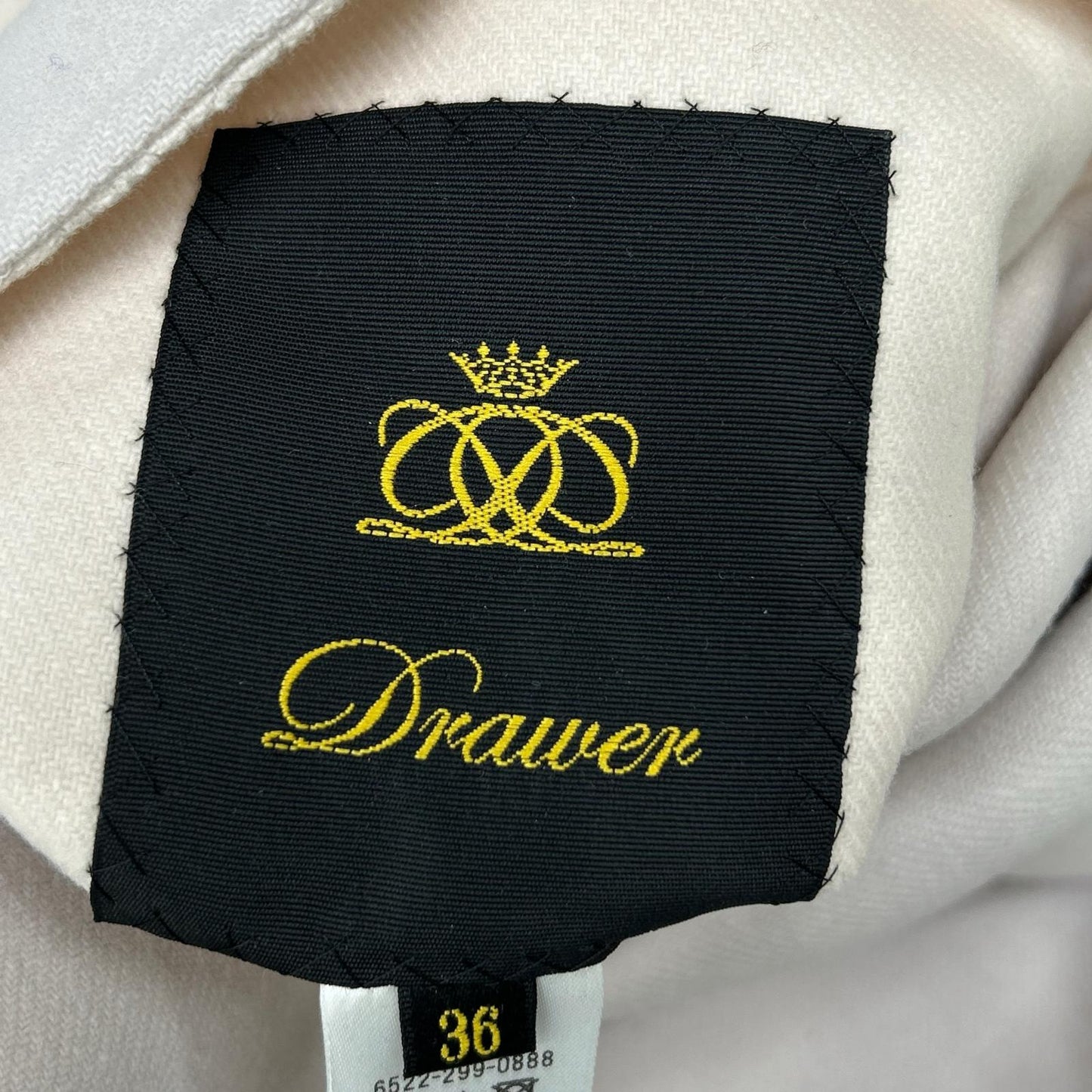 DRAWER ドゥロワー ピンク 6522-299-0888 ウール ノーカラージャケット ジャケット