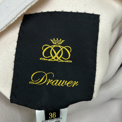 DRAWER ドゥロワー ピンク 6522-299-0888 ウール ノーカラージャケット ジャケット