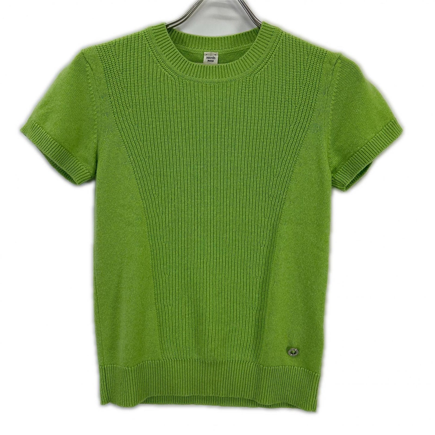 HERMÈS 3E2603D1 23SS cashmere-cotton short-sleeve knit top