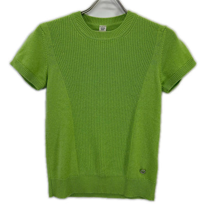 HERMÈS 3E2603D1 23SS cashmere-cotton short-sleeve knit top