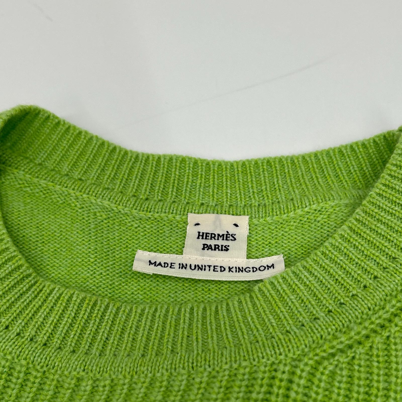 HERMÈS 3E2603D1 23SS cashmere-cotton short-sleeve knit top