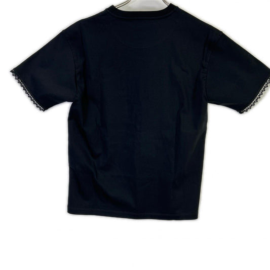HERMES エルメス 5H4625DC ブラック レース切替 半袖 Tシャツ トップス