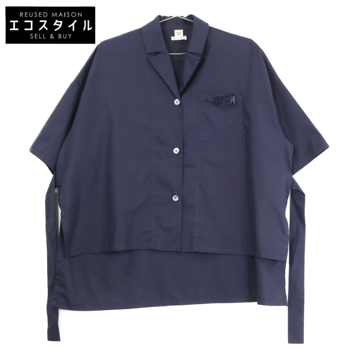 HERMES エルメス 【美品/国内正規】3E3612D8 ポケットH金具 半袖シャツ トップス