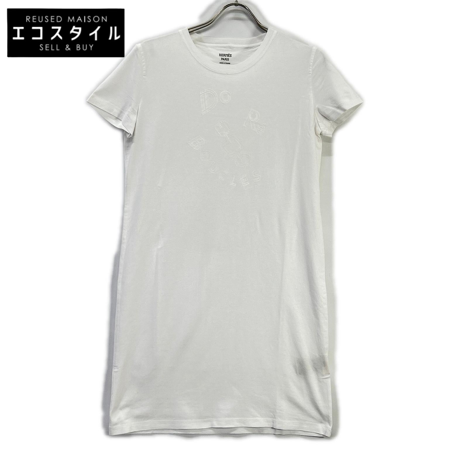 HERMES Hermès 23AW 3H4506DL white printed cotton dress dress