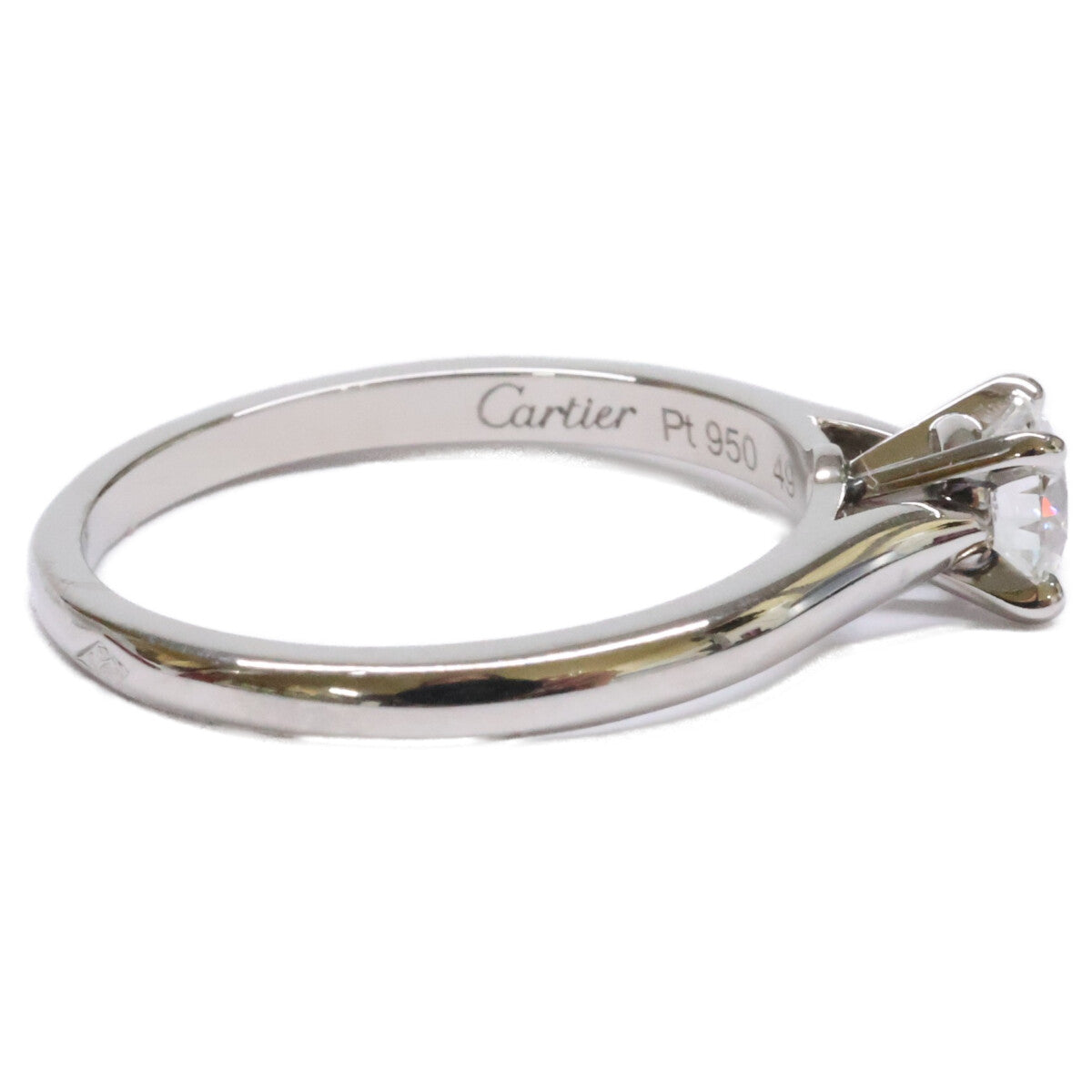 Cartier カルティエ 仕上げ済み Pt950 0.32ctダイヤモンド 1895ソリテール リング 指輪