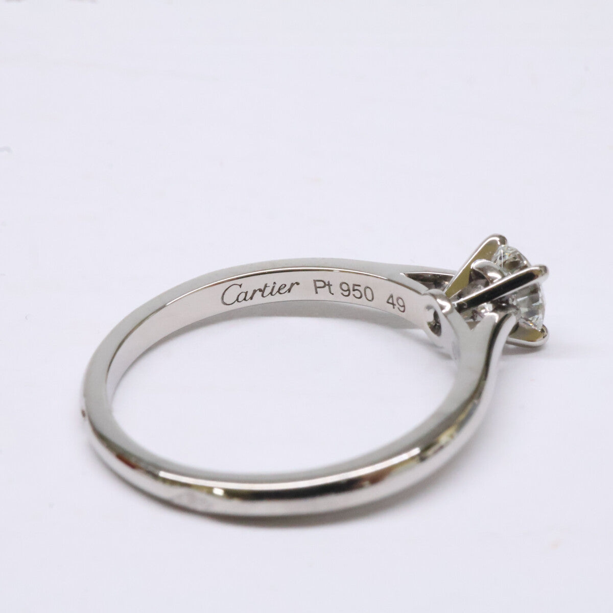 Cartier カルティエ 仕上げ済み Pt950 0.32ctダイヤモンド 1895ソリテール リング 指輪