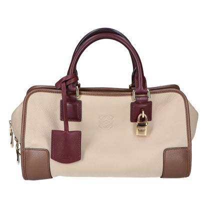 LOEWE ロエベ 352.62.A03 ベージュ トリコロール アマソナ28 ハンドバッグ ハンドバッグ