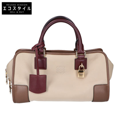 LOEWE ロエベ 352.62.A03 ベージュ トリコロール アマソナ28 ハンドバッグ ハンドバッグ