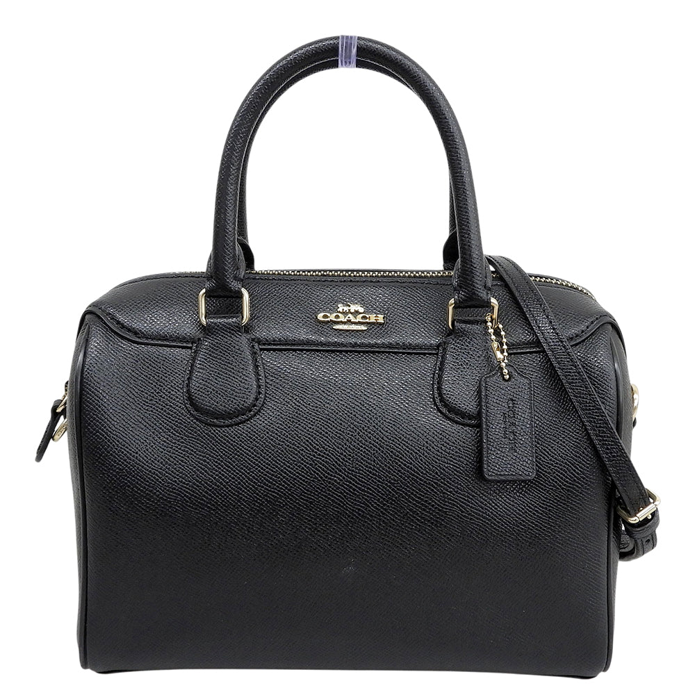 COACH コーチ 美品 ミニ ローアン クロスボディ 2WAY ボストンバッグ ハンドバッグ レディース ブラック F32202 ハンドバッグ