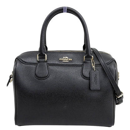 COACH コーチ 美品 ミニ ローアン クロスボディ 2WAY ボストンバッグ ハンドバッグ レディース ブラック F32202 ハンドバッグ