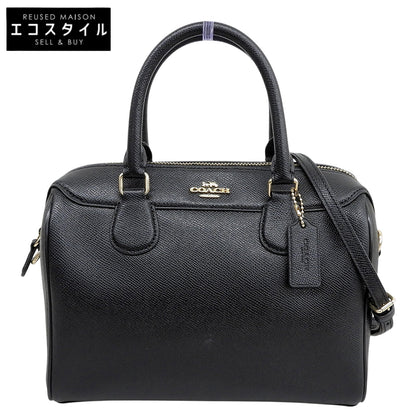 COACH コーチ 美品 ミニ ローアン クロスボディ 2WAY ボストンバッグ ハンドバッグ レディース ブラック F32202 ハンドバッグ