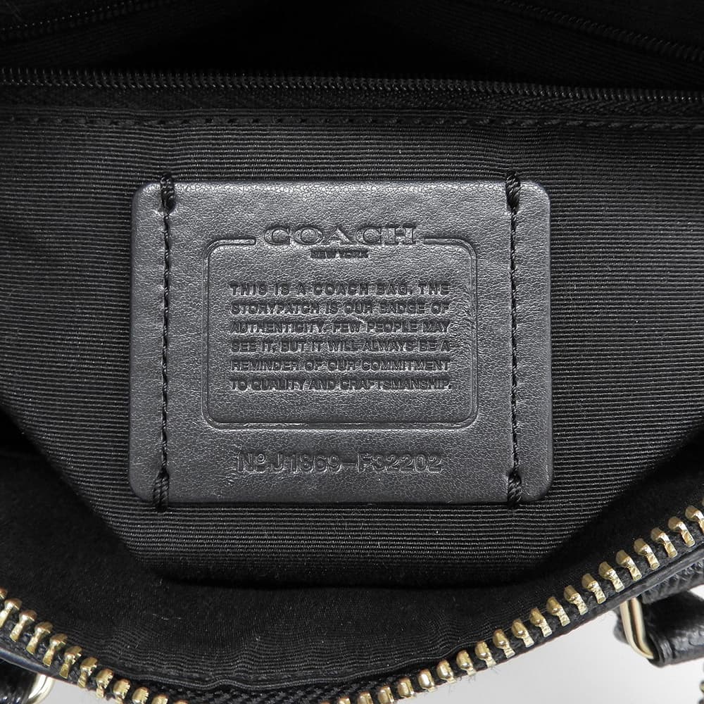 COACH コーチ 美品 ミニ ローアン クロスボディ 2WAY ボストンバッグ ハンドバッグ レディース ブラック F32202 ハンドバッグ