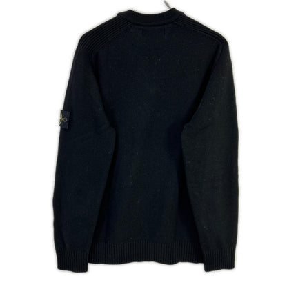 STONE ISLAND ストーンアイランド 6915551A3　ブラック ラムウール Vネックニット トップス トップス