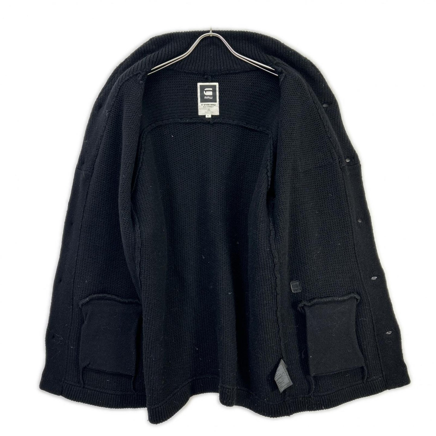 G-STAR RAW ジースターロゥ ブラック ショールカラー ニット ジャケット コート コート