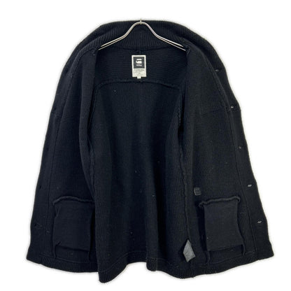 G-STAR RAW ジースターロゥ ブラック ショールカラー ニット ジャケット コート コート