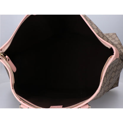 GUCCI グッチ 201482 GGスプリーム PVCｘレザー トートバッグ