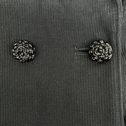 【SALE】 HANAE MORI ハナエモリ ブラック スクエアカットアウト ノースリーブワンピース ワンピース