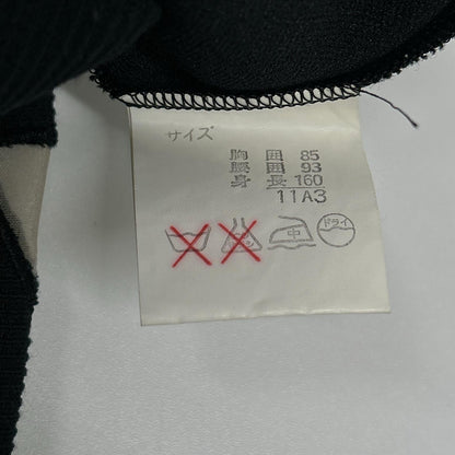 【SALE】 HANAE MORI ハナエモリ ブラック スクエアカットアウト ノースリーブワンピース ワンピース