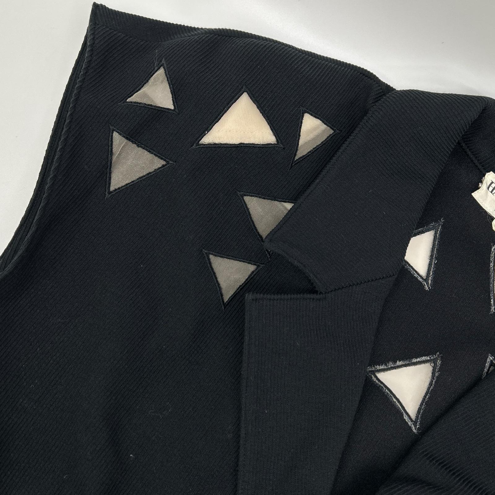HANAE MORI ハナエモリ ブラック スクエアカットアウト ノースリーブワンピース ワンピース