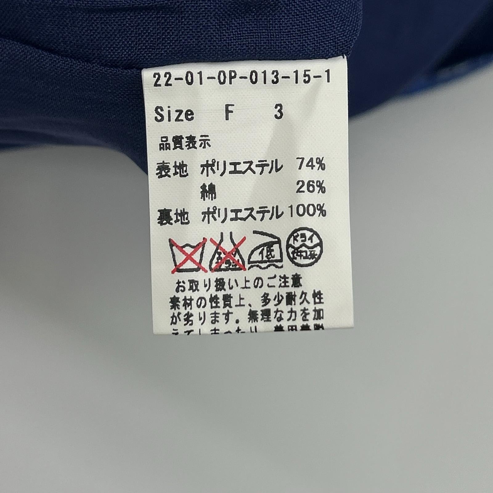 nitca ニトカ ブルー 幾何学模様 ハーフスリーブワンピース ワンピース