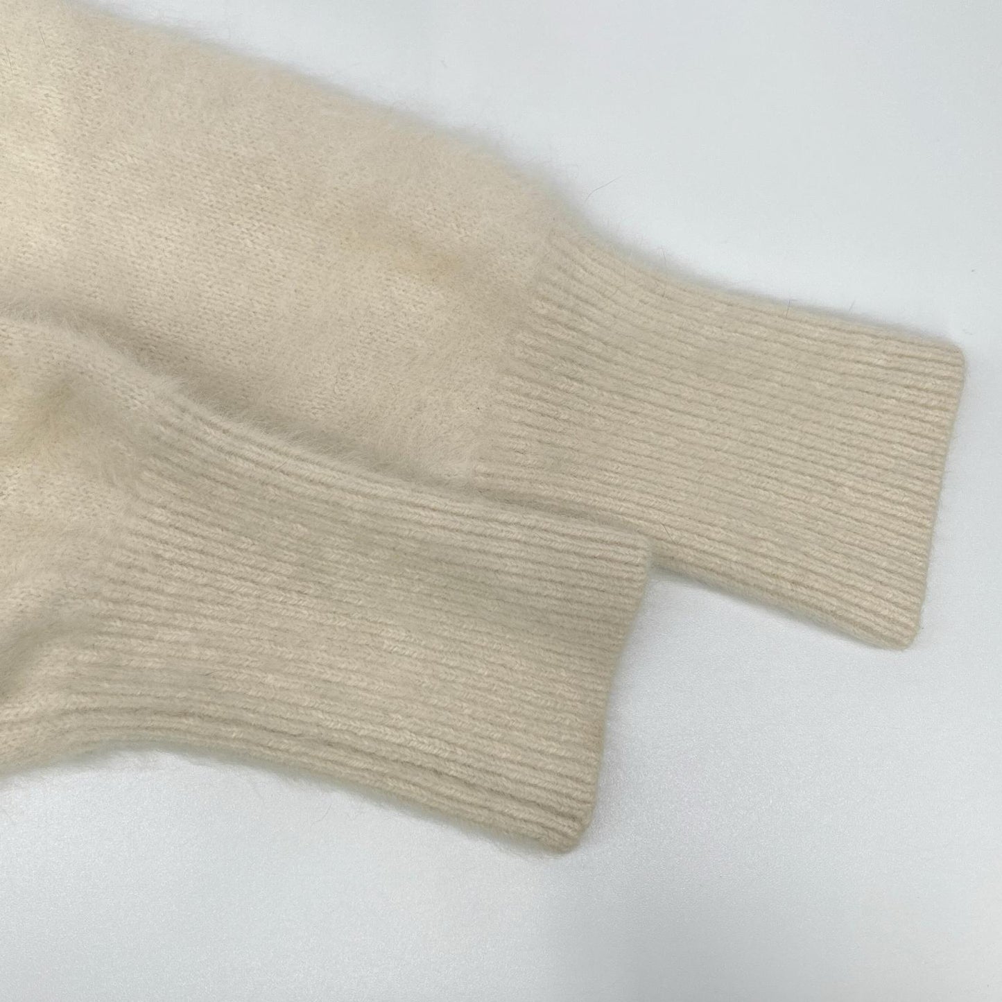 qualite カリテ 3245-00-40001 アイボリー フォックスラクーンニット トップス