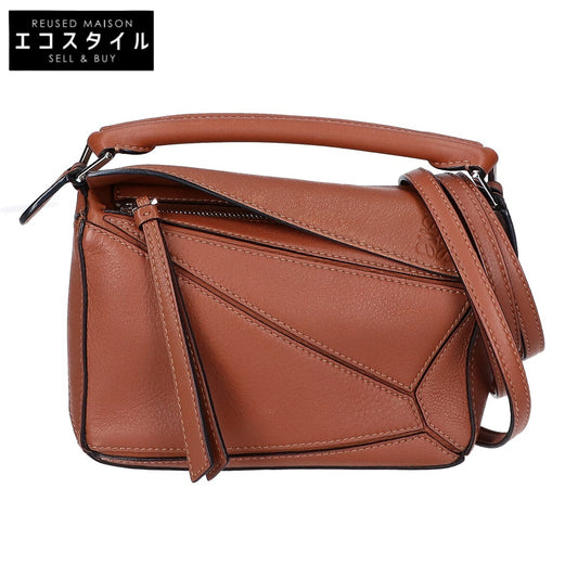 LOEWE ロエベ 21年 322.30.U95 タン レザー パズルショルダーバッグ ミニ ショルダーバッグ