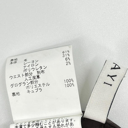 ANAYI アナイ グレー ウール混 ホームスパンマットビットツキスカート スカート