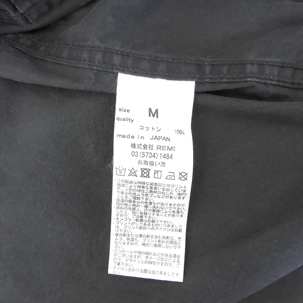 REMI RELIEF レミレリーフ バスイールドジャケット メンズ ブラック M ジャケット