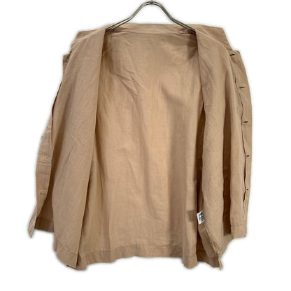 HOMME PLISSE ISSEY MIYAKE オムプリッセ イッセイミヤケ HP21FJ324 ベージュ コットンリネンドルマンショートスリーブシャツ トップス