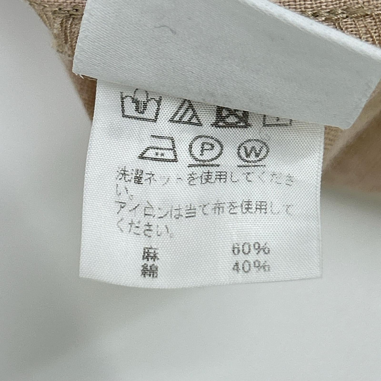 HOMME PLISSE ISSEY MIYAKE オムプリッセ イッセイミヤケ HP21FJ324 ベージュ コットンリネンドルマンショートスリーブシャツ トップス