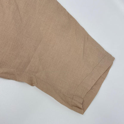 HOMME PLISSE ISSEY MIYAKE オムプリッセ イッセイミヤケ HP21FJ324 ベージュ コットンリネンドルマンショートスリーブシャツ トップス