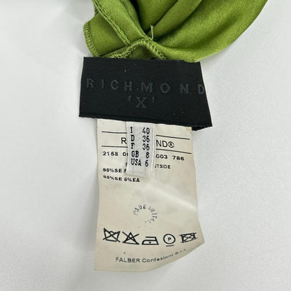 【SALE】 RICHMOND リッチモンド グリーン シルク混 ビジュー付き キャミソールワンピース ドレス ワンピース