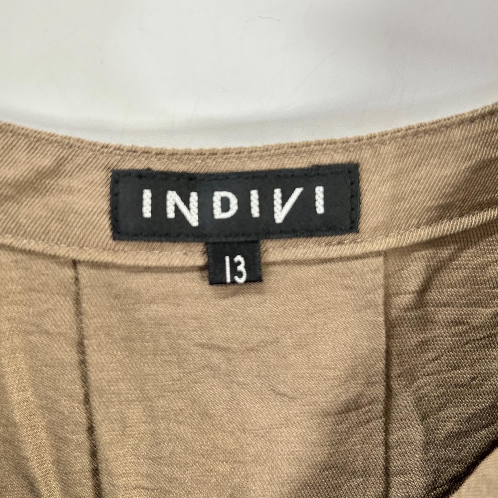INDIVI インディヴィ ブラウン レーヨン混 トップス・パンツ セットアップ スーツ セットアップ