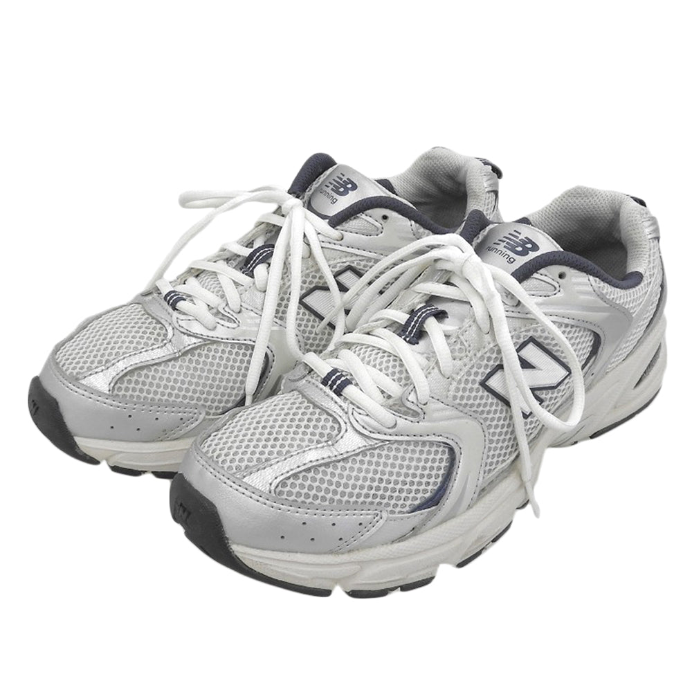 NEW BALANCE ニューバランス ランニングシューズ スニーカー メンズ シルバー×ネイビー 25.5cm MR530KA シューズ