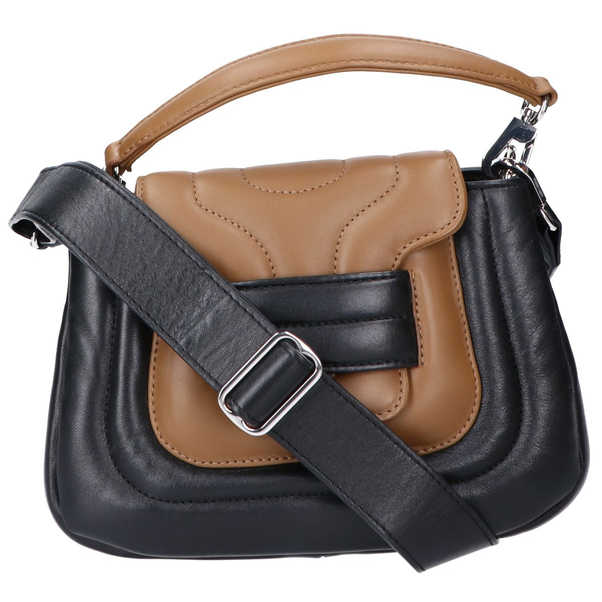 PIERRE HARDY ピエールアルディ 25FW ラムレザー アルファパッド ハンドバッグ 2WAY ショルダーバッグ