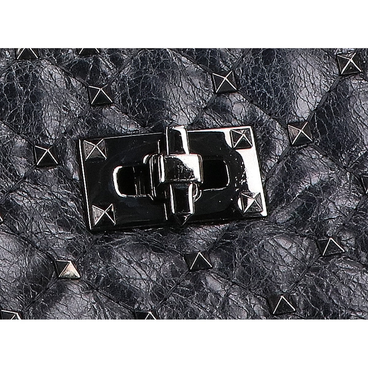 Valentino Garavani ヴァレンティノガラヴァーニ キルティングレザー ロックスタッズスパイク チェーンバッグ ショルダーバッグ