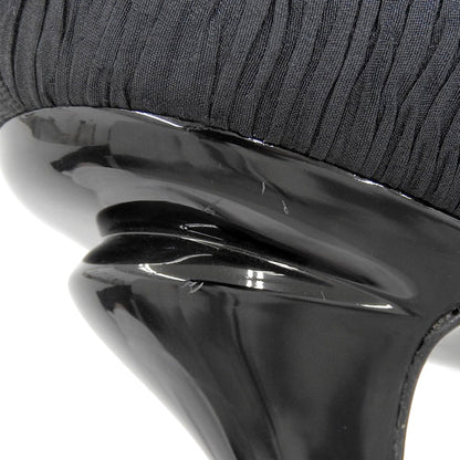 CHANEL シャネル グログランリボン ココマーク キャップトゥ ヒールパンプス レディース ブラック36 1/2C シューズ