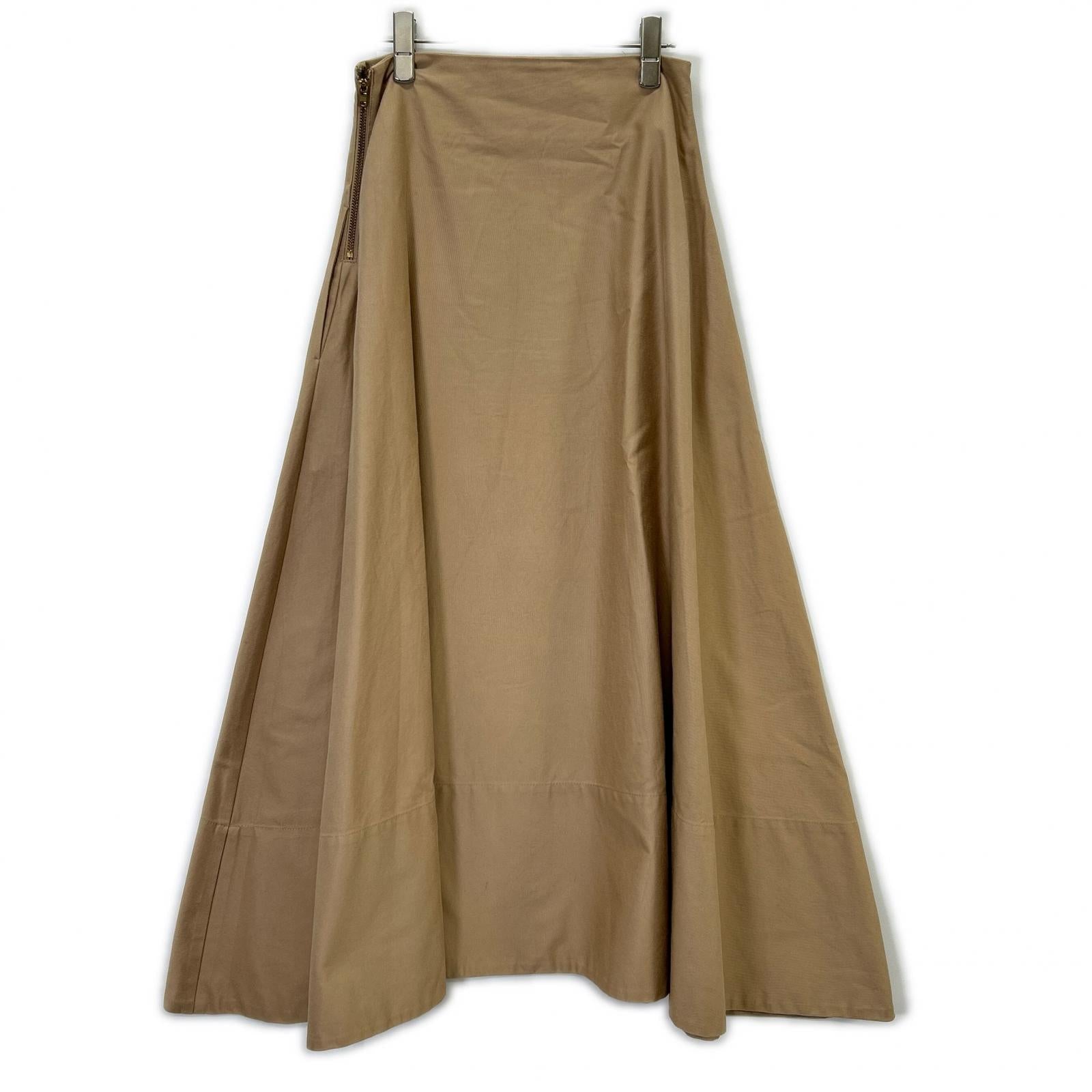 MADISON BLUE マディソンブルー ベージュ MB171-6018E BACK SATIN MAXI FLARE SKIRT スカート