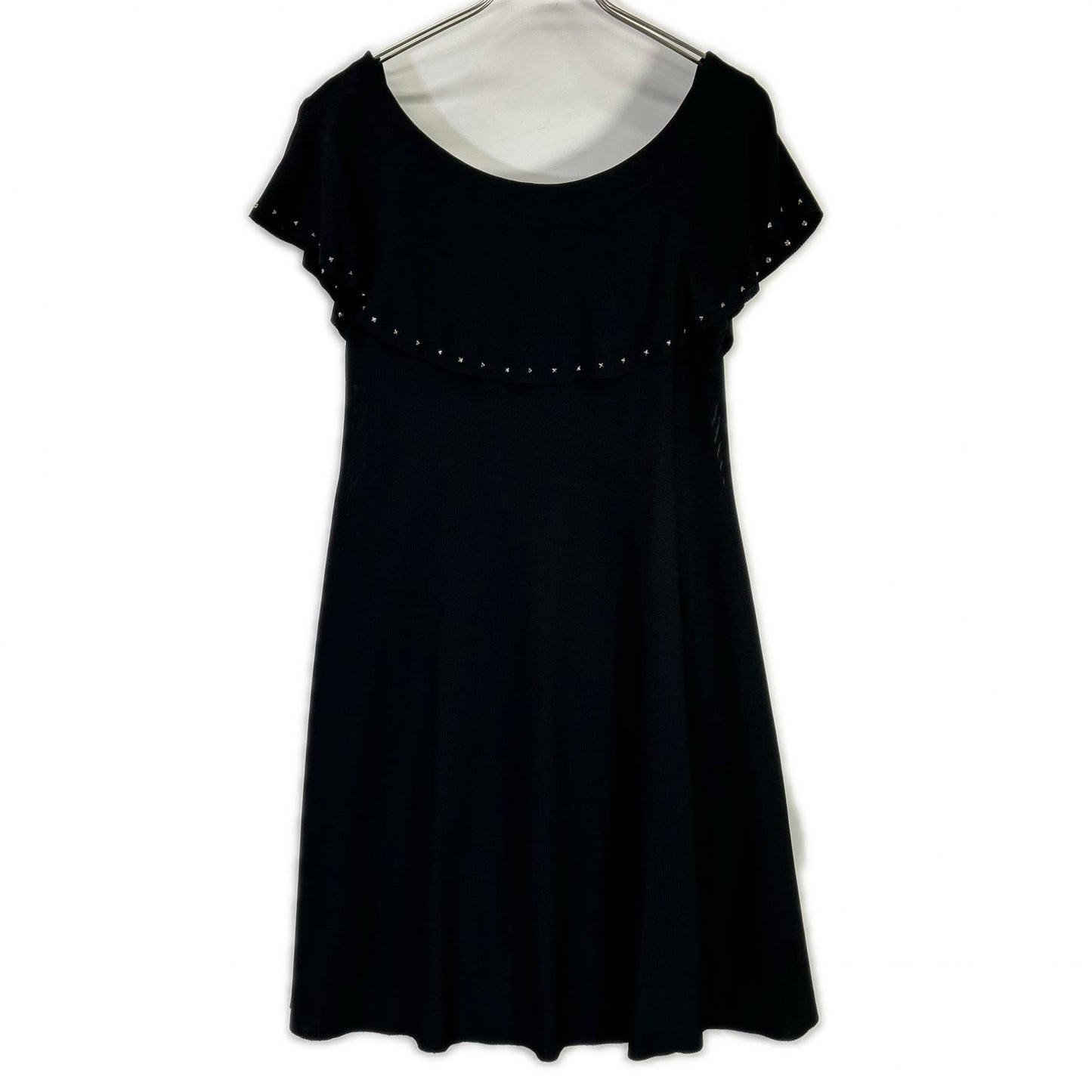 【SALE】 VALENTINO ヴァレンティノ ブラック 0000023571 スタッズ ショルダーラップ チュニック ワンピース ワンピース
