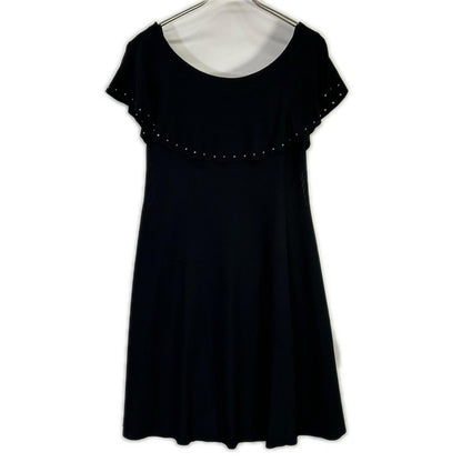 【SALE】 VALENTINO ヴァレンティノ ブラック 0000023571 スタッズ ショルダーラップ チュニック ワンピース ワンピース