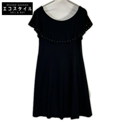 【SALE】 VALENTINO ヴァレンティノ ブラック 0000023571 スタッズ ショルダーラップ チュニック ワンピース ワンピース